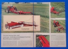 1967 INTERNATIONAL HARVESTER MODEL 816 MOWER-CONDITIONER ORIGINAL 2 PG PRINT AD picture