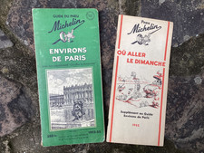 Original 1952-1953 Michelin Tires Tourist Environs De Paris Motorist Guide Books picture