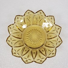 Amber Glass Trinket Candy Treat Dish Tray Design Decor picture