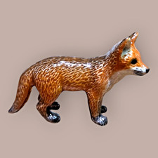 NORTHERN ROSE Red Fox Cub Porcelain Miniature Figurine New  R229 picture