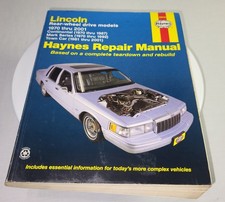 Lincoln Rear-wheel Drive Models Haynes Repair Manual 2001 Vintage picture