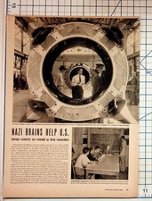 1940s WWII German Scientists Operation Paperclip Magazine Article Pages picture