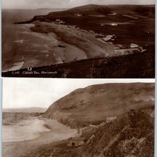 x2 LOT c1930s Aberystwyth Wales Clarach Bay Wallog RPPC Postcard ETW Dennis picture