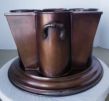 Vintage ODI Wine Chiller 4 Bottle Cooler Art Deco Style India Copper & Brass ? picture