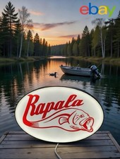 Rapala Fishing Light Up LED Neon Sign Bass Fish Vintage Crappie Walleye Reel Rod picture