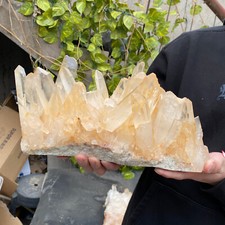 11.4lb Natural Clear White Quartz Crystal Cluster Rough Healing Specimen picture