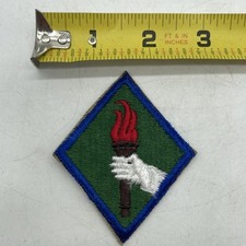 Vintage Costa Rica Military Civic Guard 2” X 3” Cut Costa Rican Torch Green Blue picture