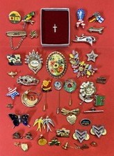 Vintage Beautiful Various Brooches And Pins Lot, :93 picture