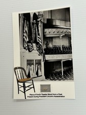 Abraham Lincoln Wood Piece Chair of Ford’s Theatre Relic Piece President USA picture