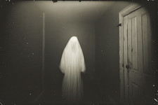 Creepy Ghost In Scary House  4x6 Photo picture