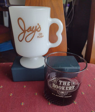 Vintage Chicago Restaurant / Bar Glasses - Jay's On Rush & The Rookery  picture