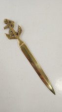 Vintage Brass Ships Anchor Letter Opener Boat Nautical Sailing  picture