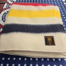 Vintage EARLY'S WITNEY POINT Wool 4 Point Blanket ~ Made in England ~ 86” x 97” picture