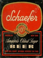 Schaefer Lager Beer Label 9