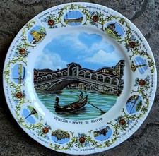 Vintage Venezia Ponte Di Rialto Souvenir Plate Venice Italy Collector Decorative picture