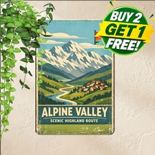 Grindelwald Switzerland Travel Poster Metal Tin Sign Vintage Decor Plaque 8x12 picture