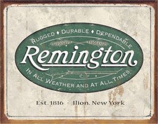 Remington Weathered Logo est 1816 Tin Sign wall decor 12.5