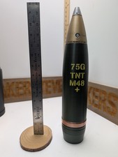 3D Printed - 75mm M48 Howitzer Shell 75G - Replica - FAKE - Painted - Stenciled picture