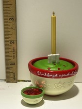 Hallmark  A PINCH OF LOVE Keepsake Mixing Bowl Spatula Kitchen Chef Display Used picture