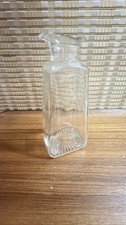 Vintage Clear Glass Double Sided Pouring Spout Cruet, No Stopper picture