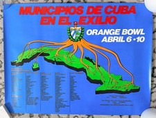 Municipios de Cuba en el Exilio Miami Vintage Poster (1970's - 1980's) picture