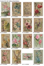 Lot 36 Antique Large Letter Alphabet Postcards c1907 KF Editeurs Th.E.L. 994 picture