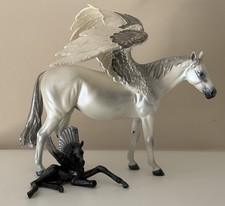 Model Horse Resin Pegasus Mare And Foal Customs picture