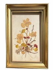 Reichlin Handmade Swiss Pressed Flower Art in Gold Frame picture