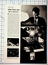 1940s Harvard Physicist Light Speed Experiment Science Article 2-Page Article picture