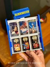 Custom Mini VHS Set – Star Wars Trilogies (6 Films) with Blockbuster stand picture