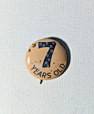 VTG 7 YEARS OLD Birthday Button Pin picture