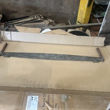  Vintage Two Man Crosscut Logging Saw 4 ft j tyzack & sons etch picture