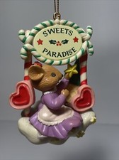 Trim A Home Sweets Paradise Ornament - Mouse Candy Canes Waffle Cone Trees-Cute picture