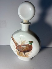 JW DANT 1969 WHITE MILK GLASS DECANTER W/ MATCHING ORIGINAL STOPPER picture