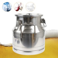 12 L/3 Gallon Stainless Steel Milk Can Wine Bucket Milk Tote Jug with Seal Lid picture