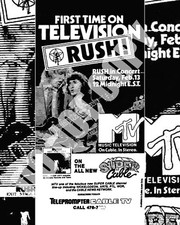 1981 RUSH Exit... Stage Left Album MTV Magazine Promo Ad 8x10 Photo picture