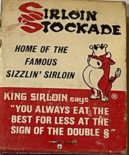 Vintage Sirloin Stockade Restaurant Matchbook Oklahoma Famous Sizzlin picture
