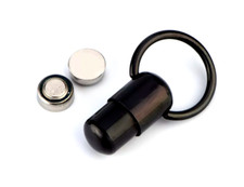 1 - 14g 5/8 Black Vibrating Female Prince Albert Jewelry Sexy Ring +10 Batteries picture