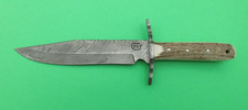 Colt Damascus Fixed Blade Bowie Knife Probably CT278 Stag picture