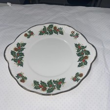 Queen's Fine Bone China Yuletide 10” CakePlate Rosina China Made In England picture