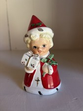 Vintage Metasco Christmas Ceramic Girl With Pointed Hat Gift Holiday picture