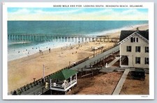 Vintage Delaware Postcard REHOBOTH BEACH Board Walk  Pier 1920s picture
