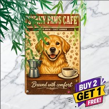 Golden Retriever Dog Cute Puppy Portrait Animal Lover Metal Tin Sign 8x12 Inch picture