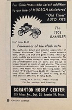 1949 Print Ad Hudson Miniatures Old Timer Auto Kits The 1903 Rambler Scranton,PA picture