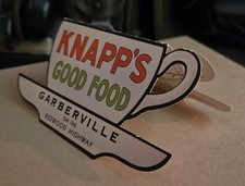 Knapp’s Good Food, Garberville, vintage 1940s tabletop standee ad – Redwood Hwy picture
