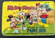Disney Mickey Mouse 1960 Vintage Paint Box Tin, 30 Colors picture