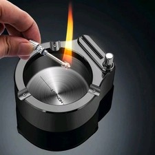 Retro Metal Ten Thousand Match Lighter Multifunction Ashtray Kerosene Lighter picture