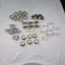 Vintage Napkin Rings Mixed Lot 44 Metal Porcelain Floral Grape Teapot Tableware picture
