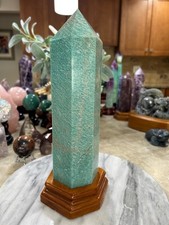 Amazonite tower on stand 12” large picture