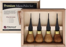Flexcut Premium Cherry Wood 4pc Carving Knives Micro-Palm Tool Set FRP804 picture